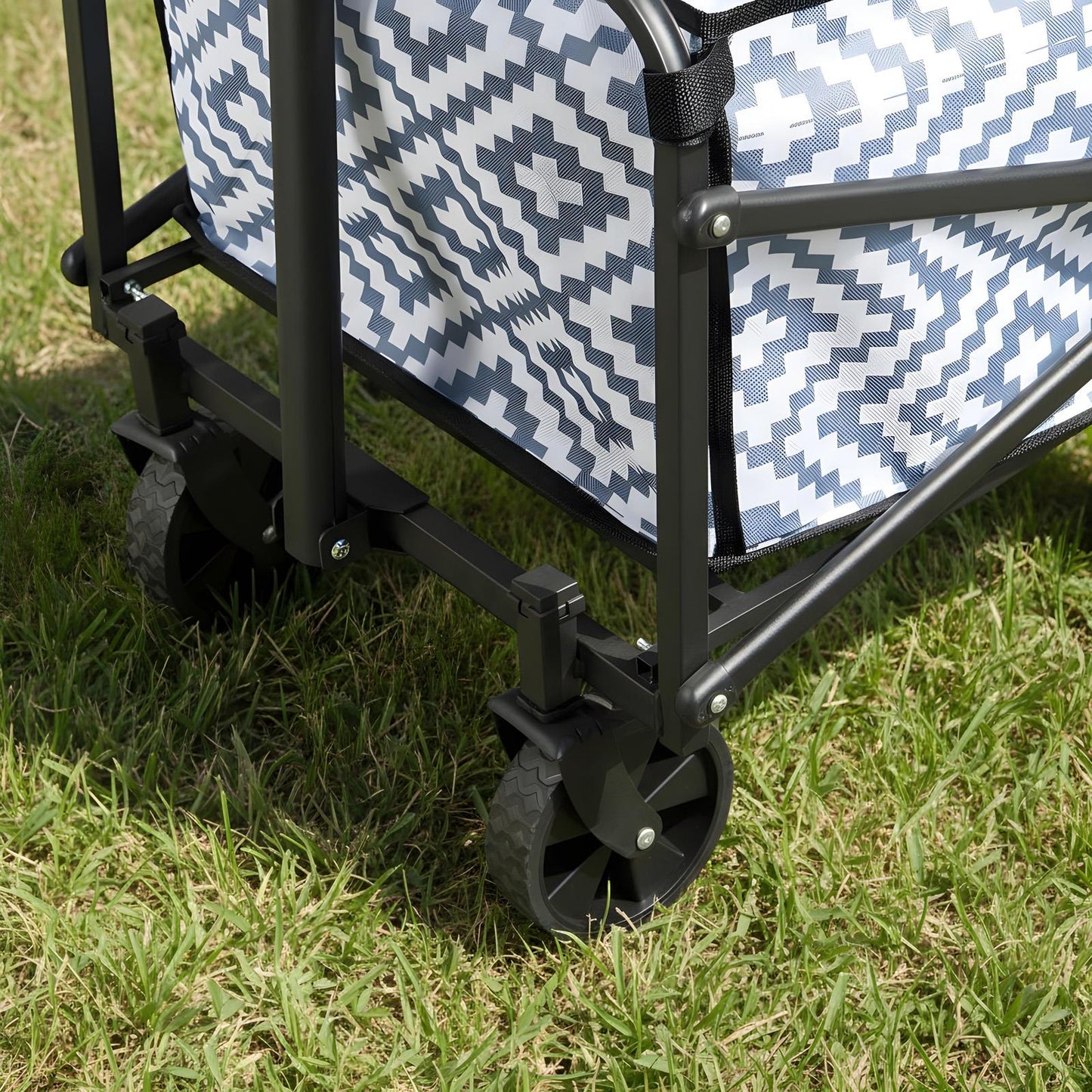 OHS Garden Folding Trolley Cart Outdoor Storage Camping Grocery Shopping