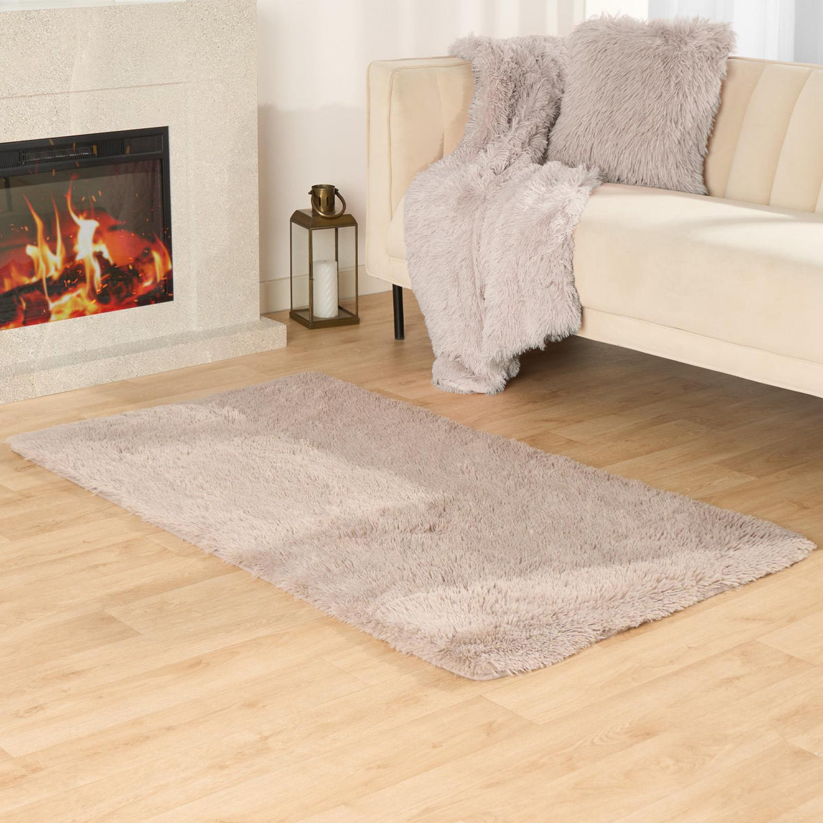 OHS Fluffy Rug Anti-Slip/Skid Shaggy Large Bedroom Non-Shed Floor Carpet Mat