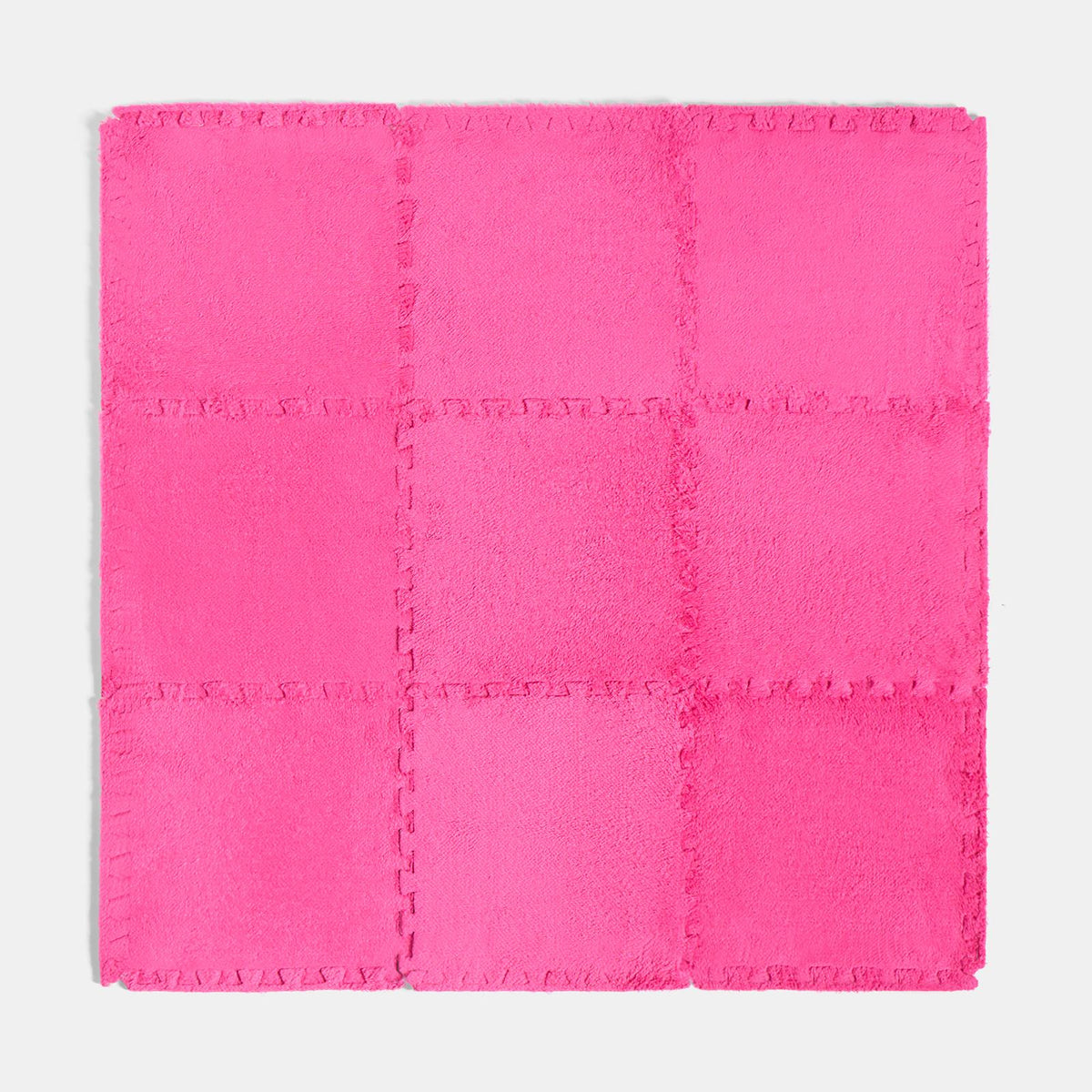 OHS Interlocking Foam Floor Tiles Teddy Fleece Soft Kids Play Mat Carpet Yoga