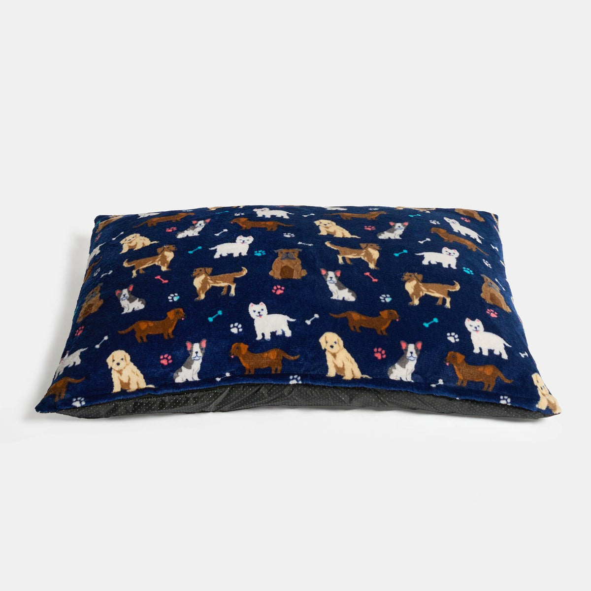 OHS Print Pet Bed Fleece Paw Checks Leopard Stripes Xmas Calming Cushion Dog Cat