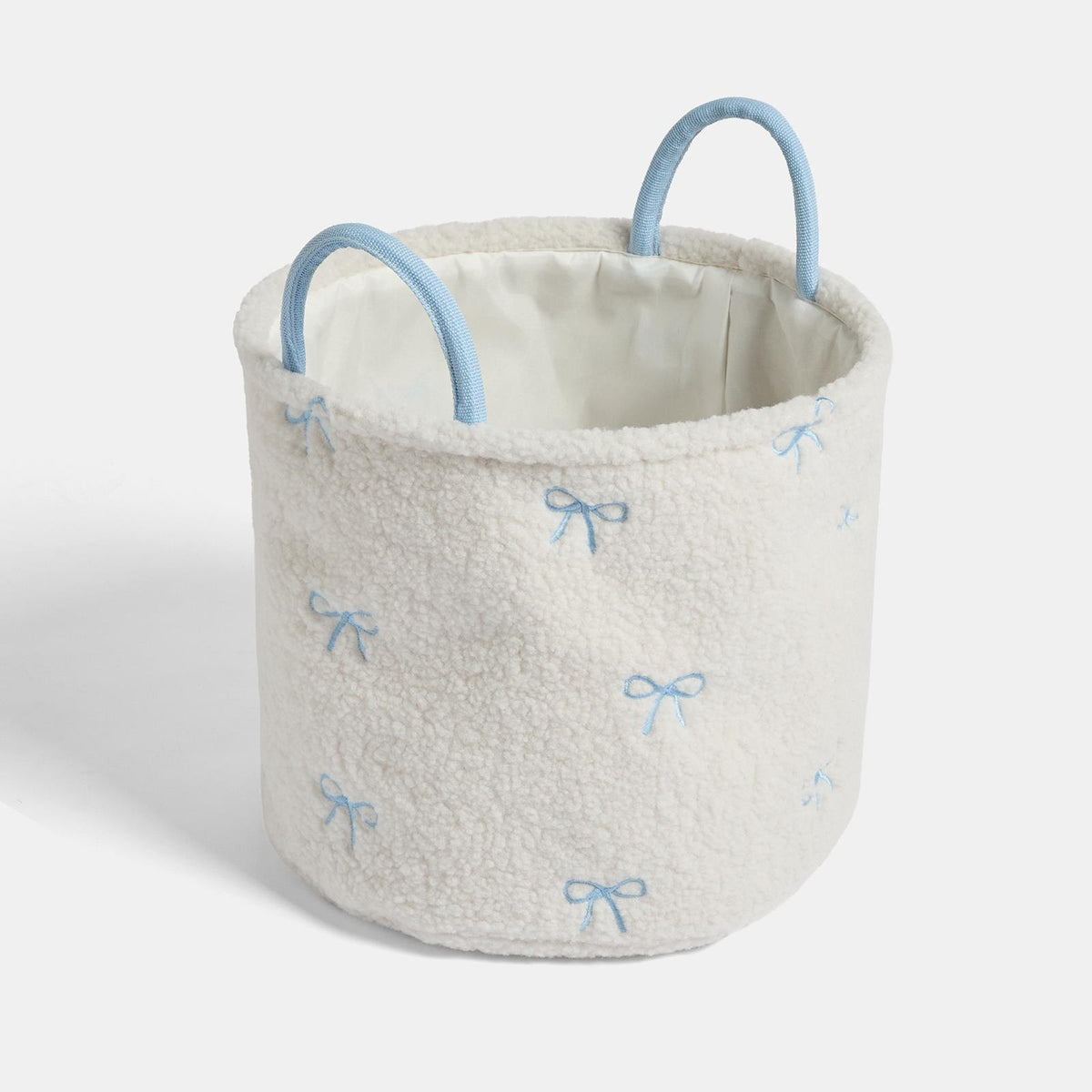OHS Storage Basket Handles Boucle Fleece Laundry Clothes Organiser
