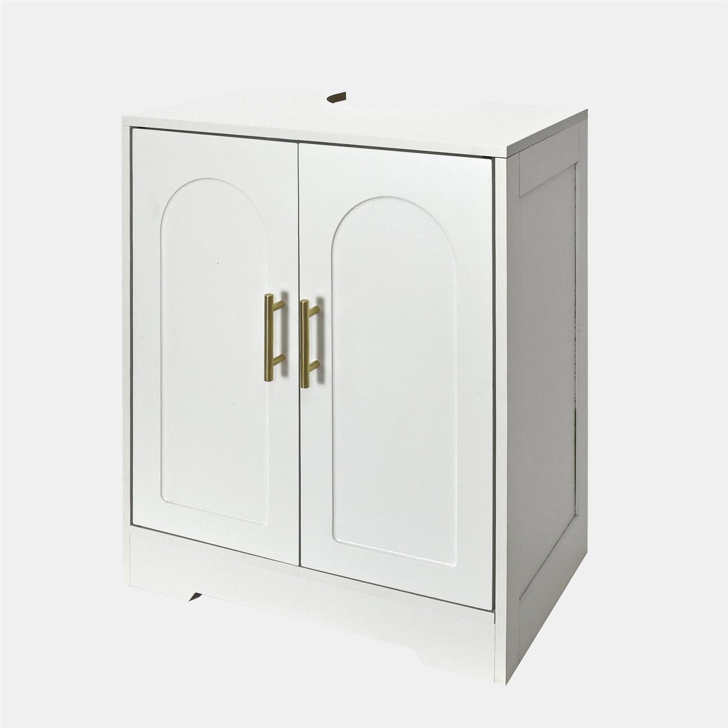 OHS Arch Under Sink Bathroom Cabinet with 2 Doors Wooden Under Basin Storage