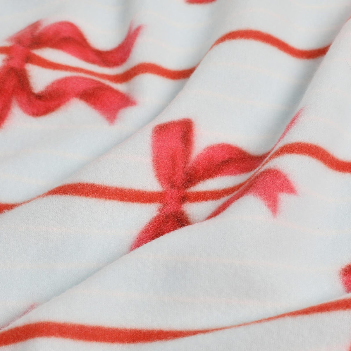 OHS Bows Throw Blanket Soft Polar Fleece Winter Thermal Bedspread Home Decor
