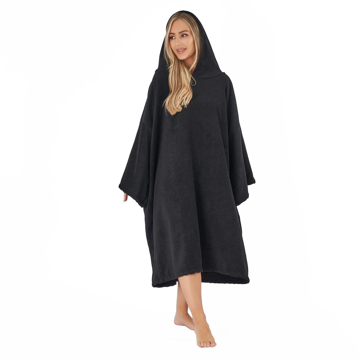 OHS Hooded Towel Poncho Adult Absorbent Dry Beach Swim Bath Changing Robe