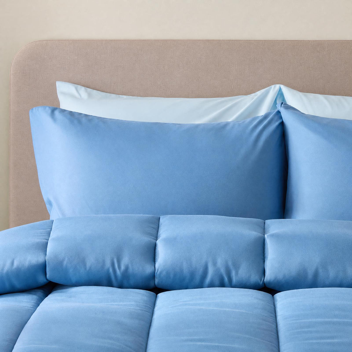 OHS Coverless Duvet & Pillowcase 10.5 Tog Bedding Set Easy Care Reversible