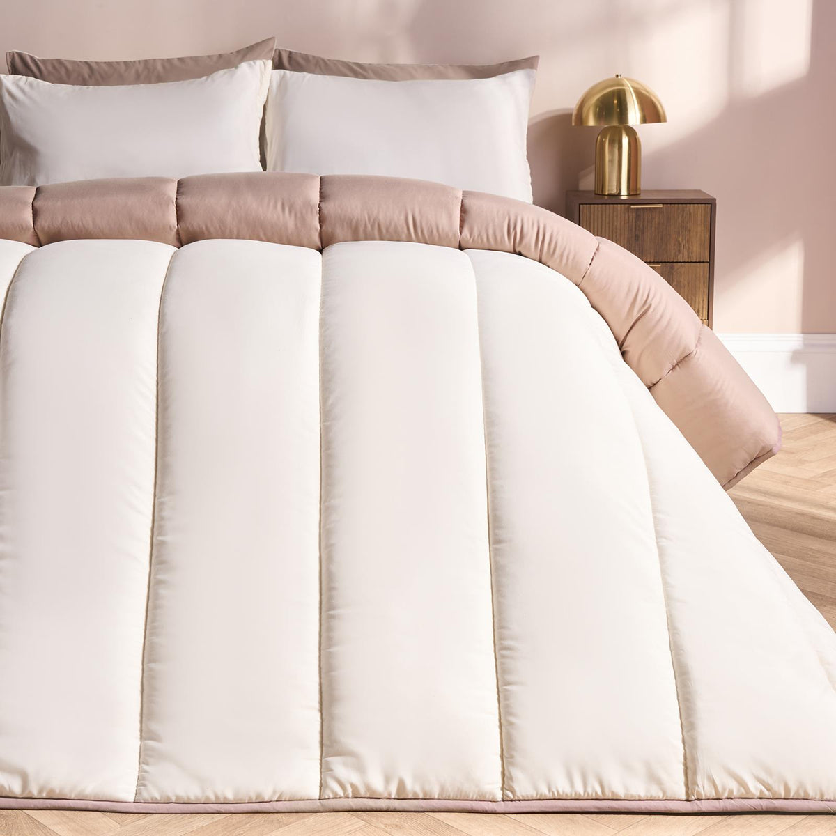 OHS Coverless Duvet & Pillowcase 10.5 Tog Bedding Set Easy Care Reversible