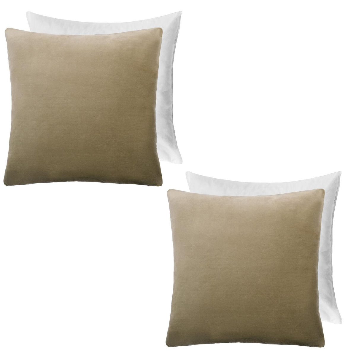 OHS Matte Velvet Cushion Covers Super Soft Luxury Square Pillowcases Multipack