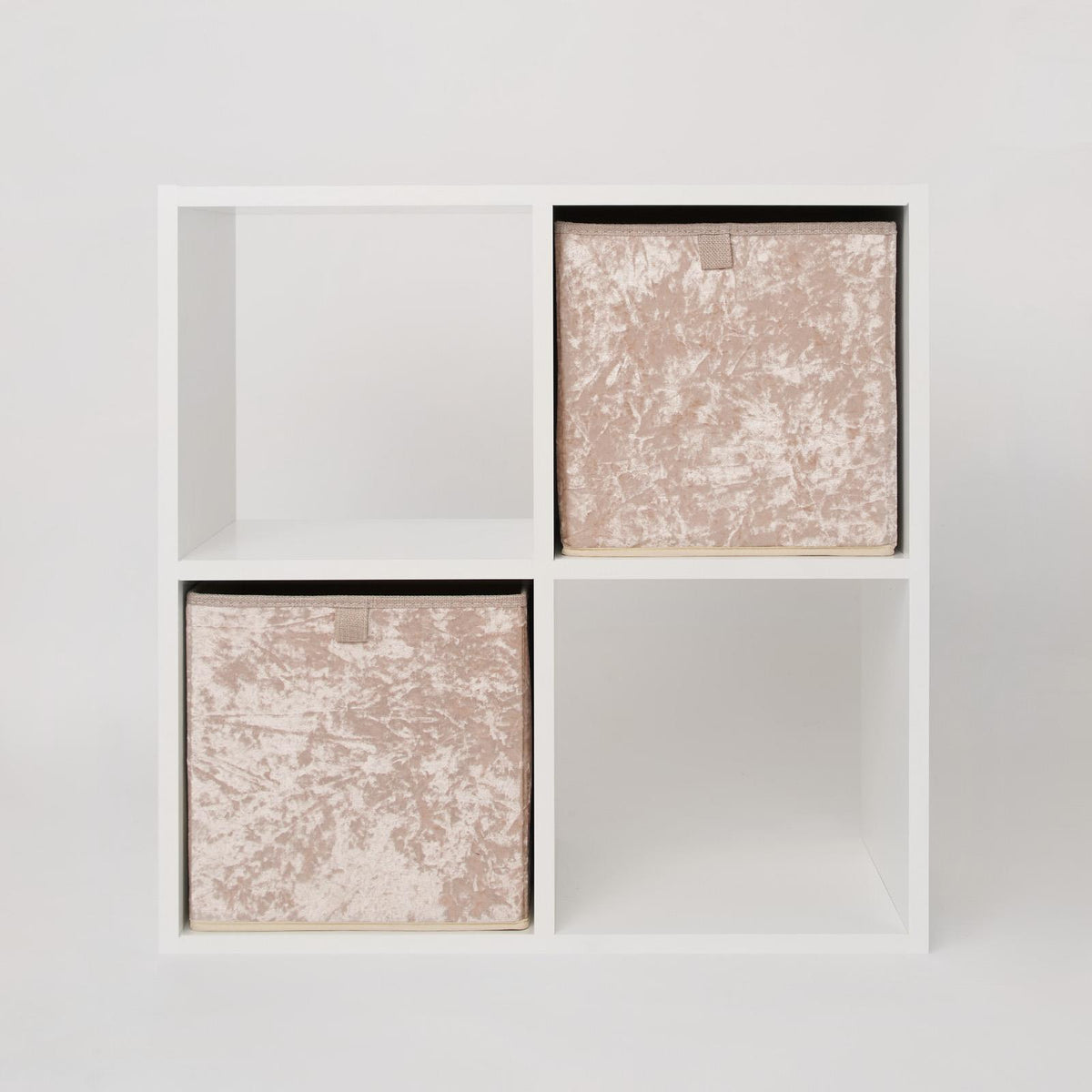 OHS Crushed Velvet Storage Boxes Cube Set Square Foldable Folding Toys Clothes