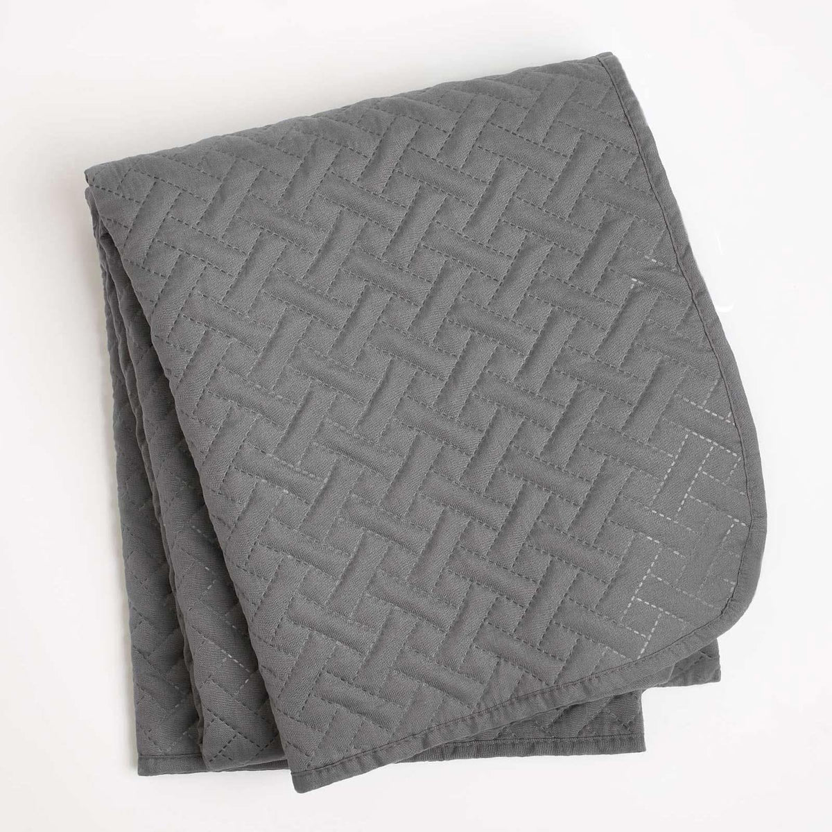 Brentfords Geo Quilted Bedspread Blanket Pinsonic Throw Large Sofa Bed Comforter