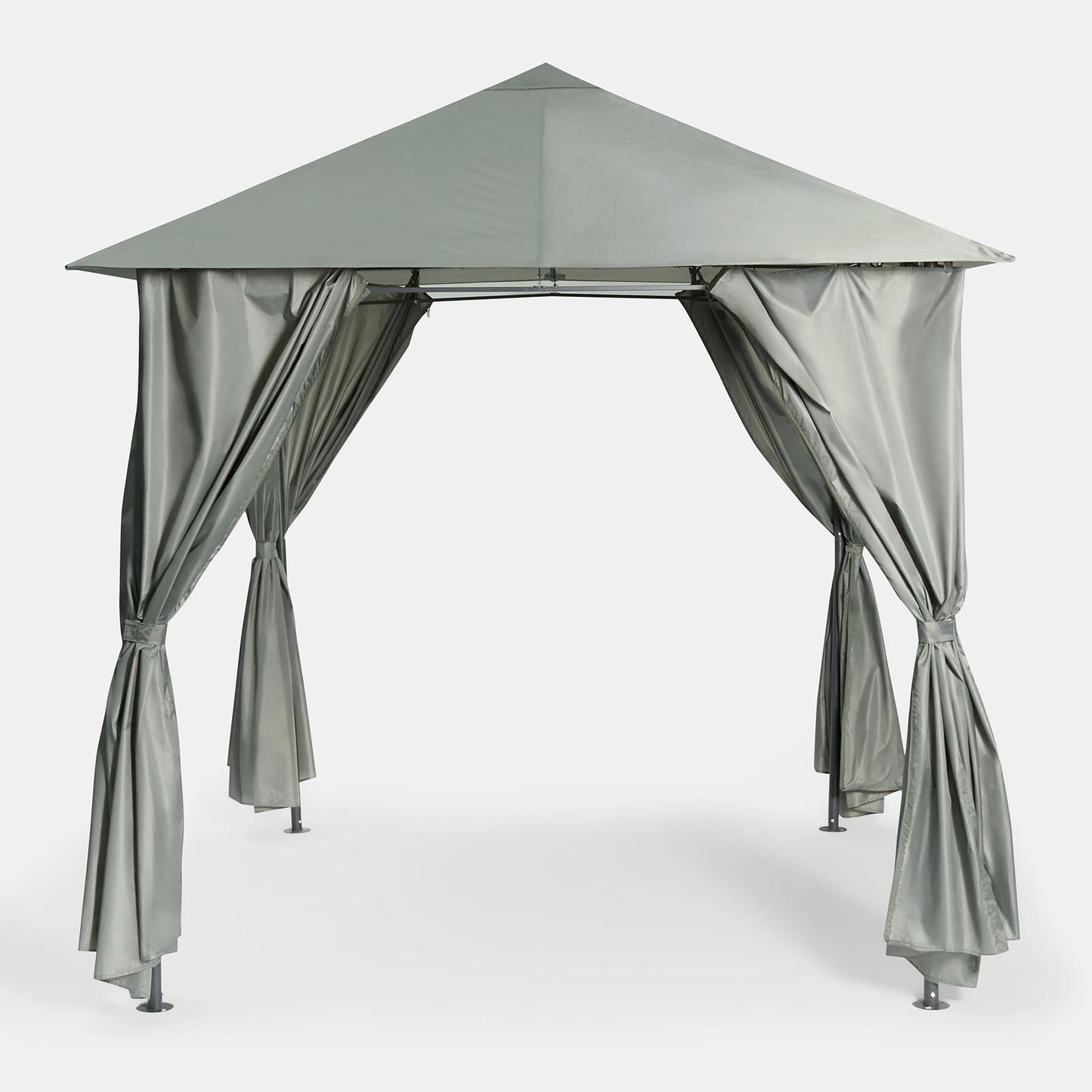 OHS Metal Garden Gazebo with Curtains Outdoor Party Tent Canopy Waterproof