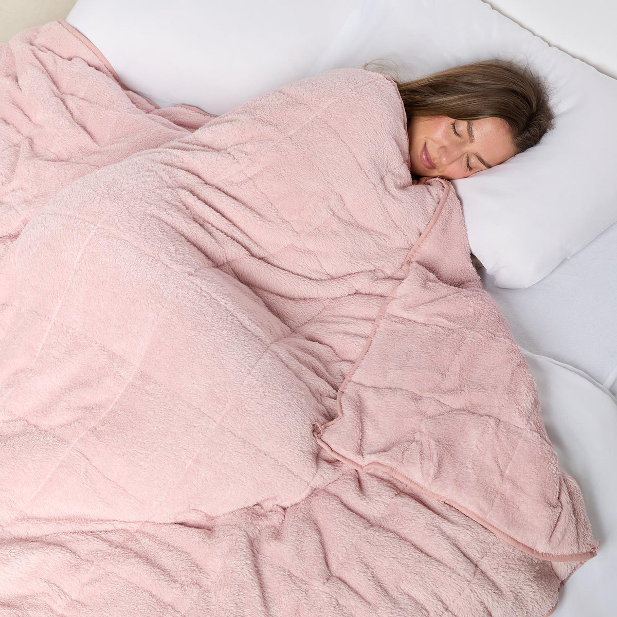 OHS Teddy Fleece Weighted Blanket Sensory Sleep Therapy Anxiety Throw