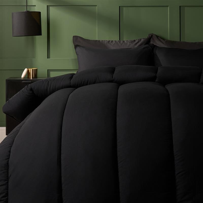 OHS Coverless Duvet & Pillowcase 10.5 Tog Bedding Set Easy Care Reversible