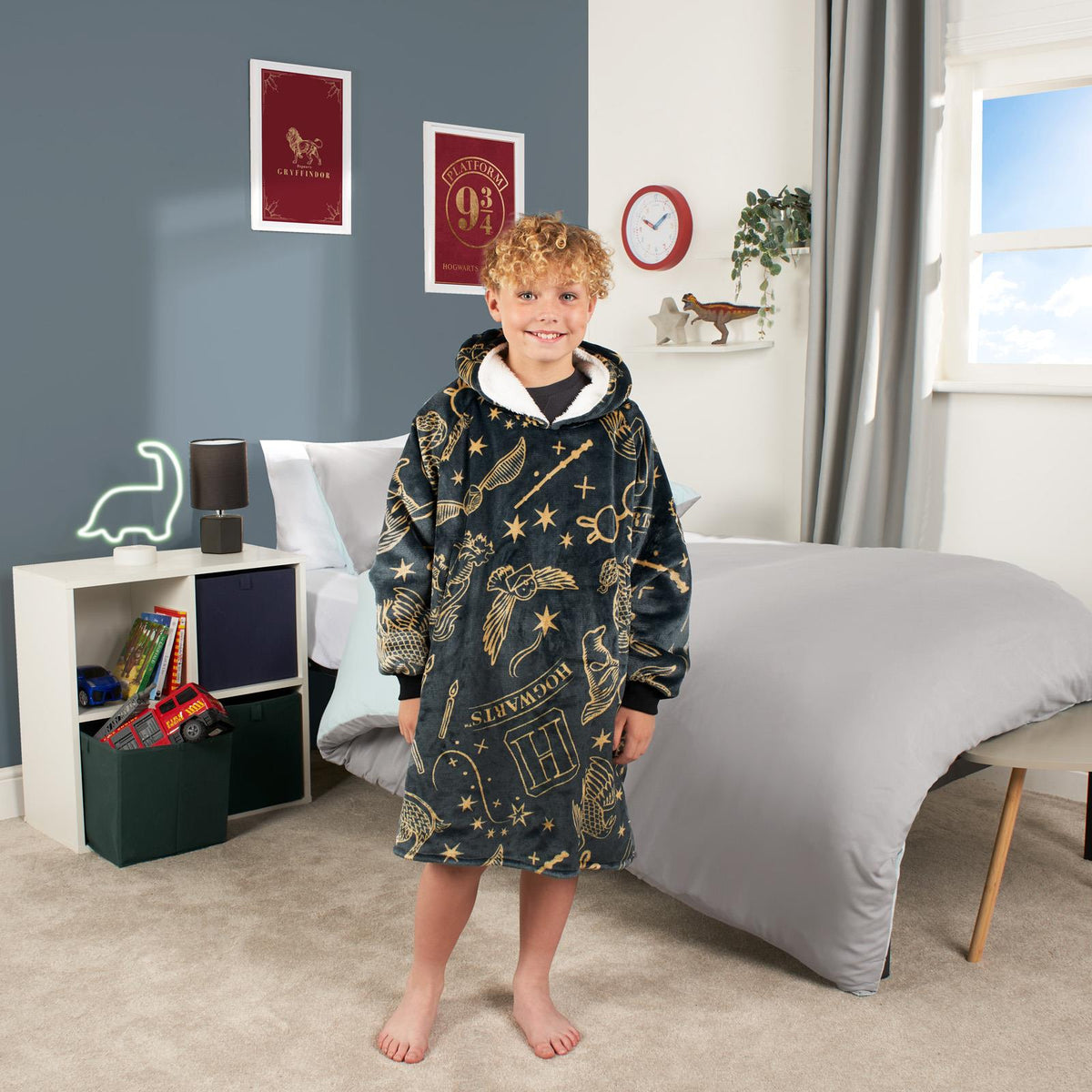 Harry Potter Oversized Hoodie Blanket Fleece Wearable Blanket Throw Sweatshirt