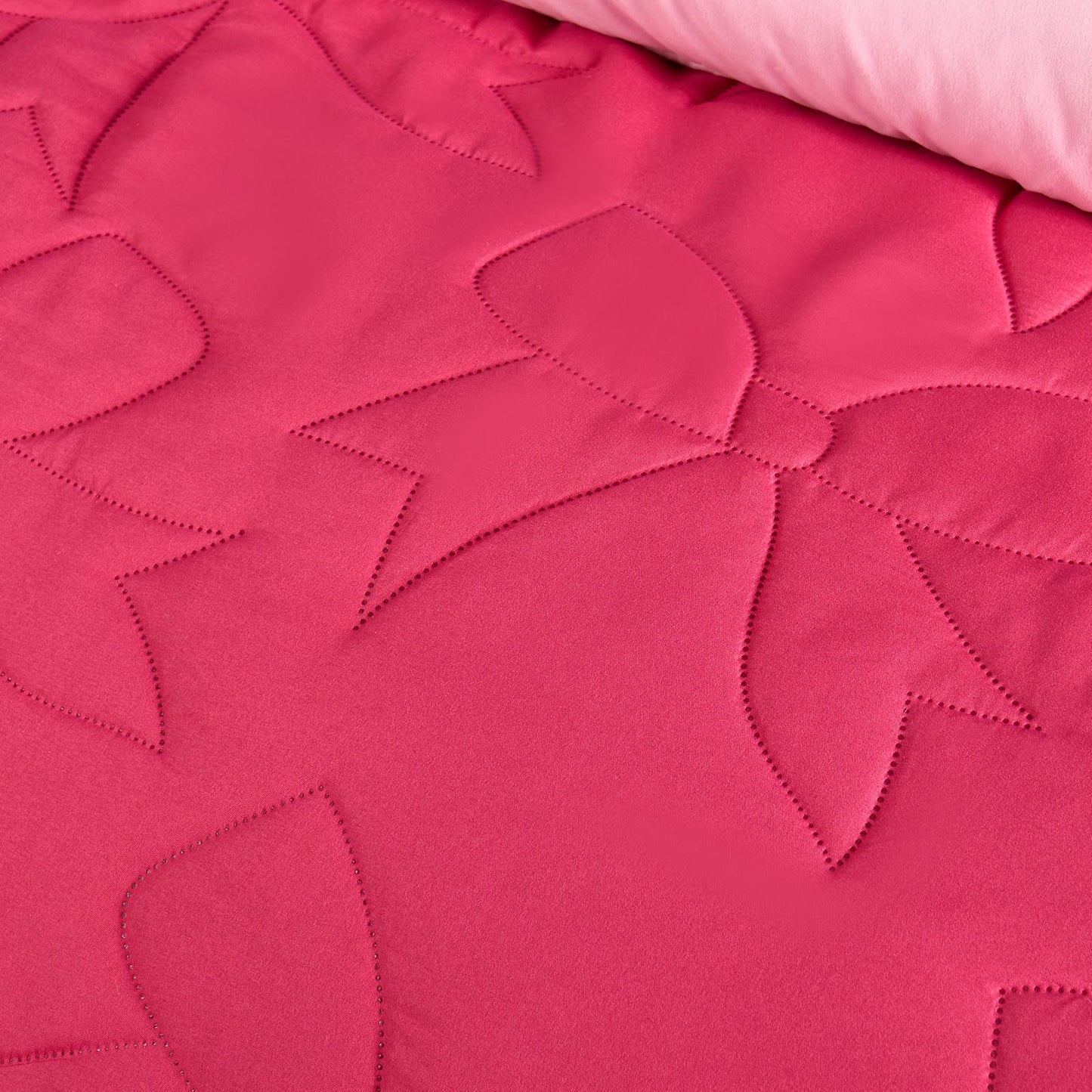 OHS Quilted Bows Throw Pinsonic Blanket Winter Soft Warm Bedspread