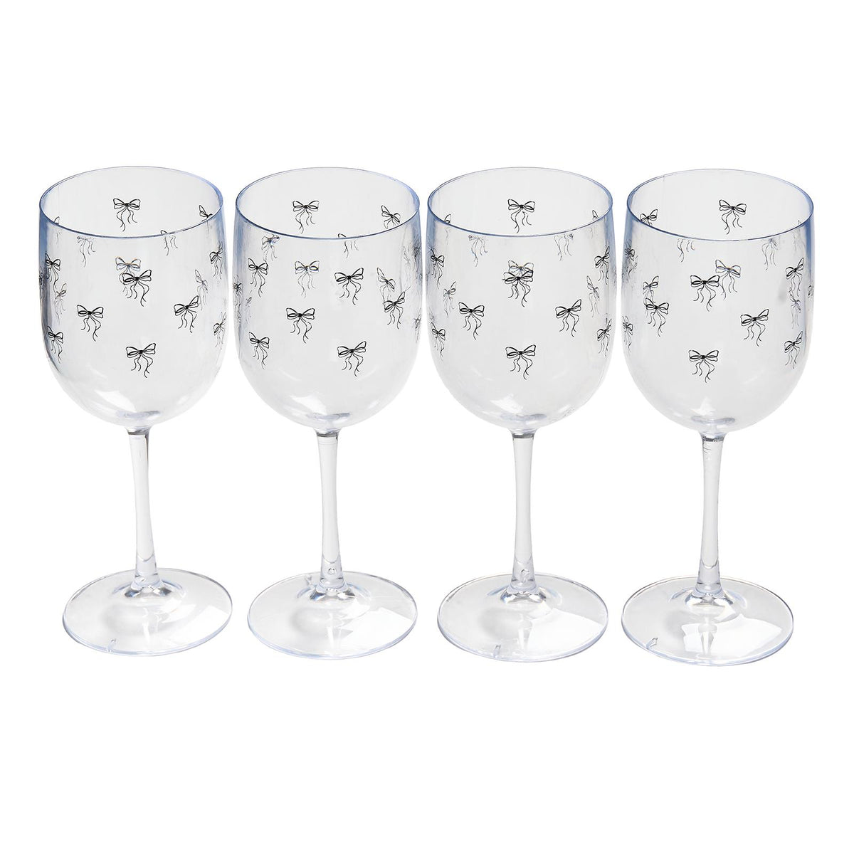 OHS Plastic Glasses Set of 2/4 Reusable Flute Champagne Cocktail Glass Picnic