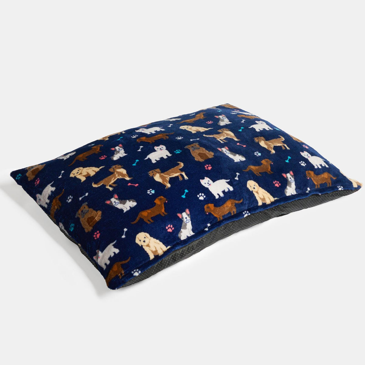 OHS Print Pet Bed Fleece Paw Checks Leopard Stripes Xmas Calming Cushion Dog Cat