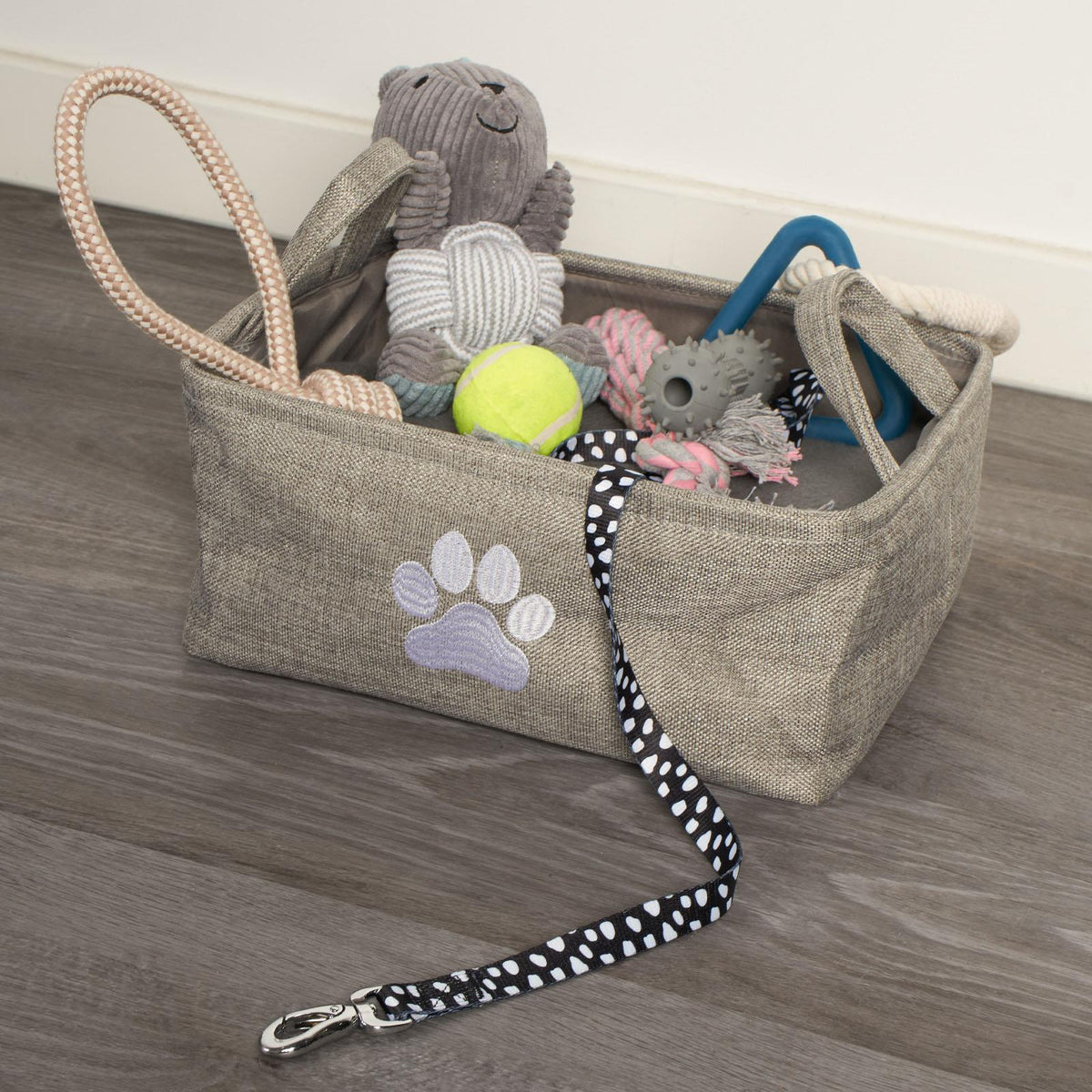 Pet Storage Basket Dog Toy Box Bin Handles Collapsible New Puppy Essentials Gift