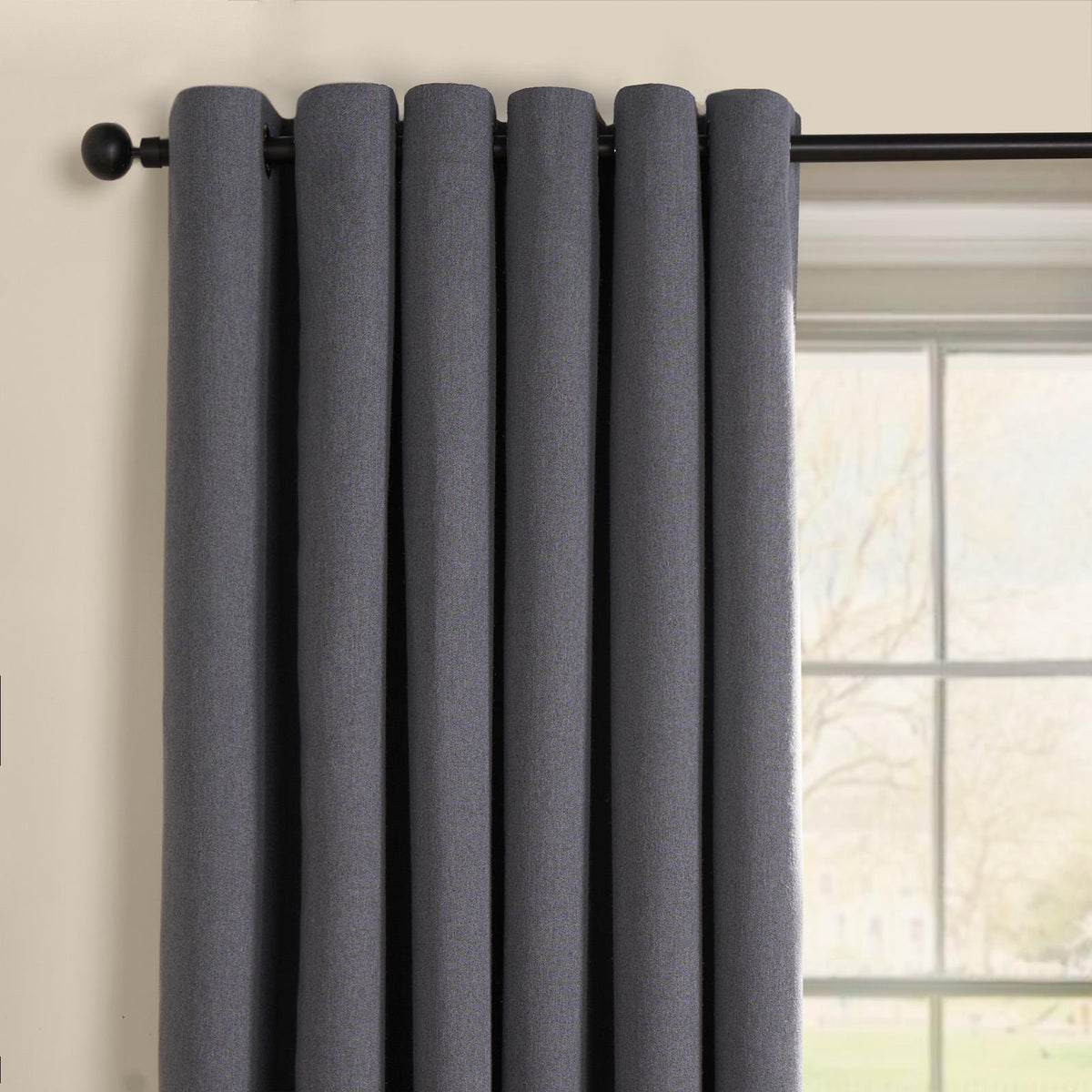 OHS Eyelet Blackout Curtains Woven Ready Made Ring Top Thermal Texture Thick