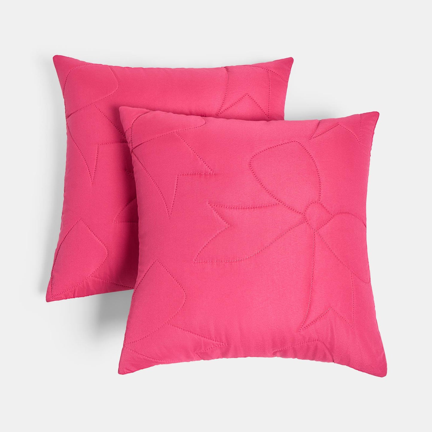 OHS Bows Quilted Cushion Covers Pinsonic Square Pillowcases Home Decor