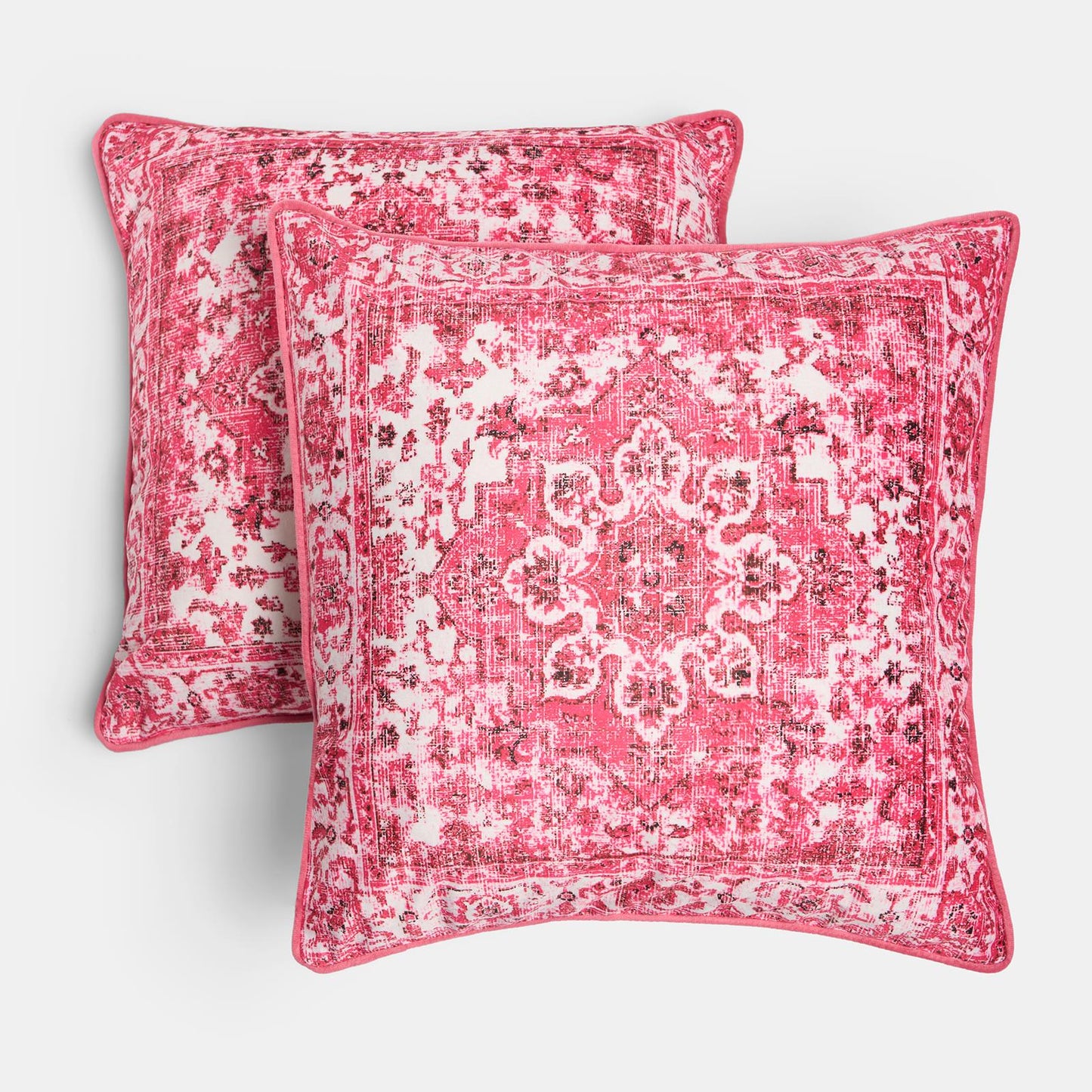 OHS Vintage Print Cushion Covers Matte Velvet Super Soft Square Pillowcases