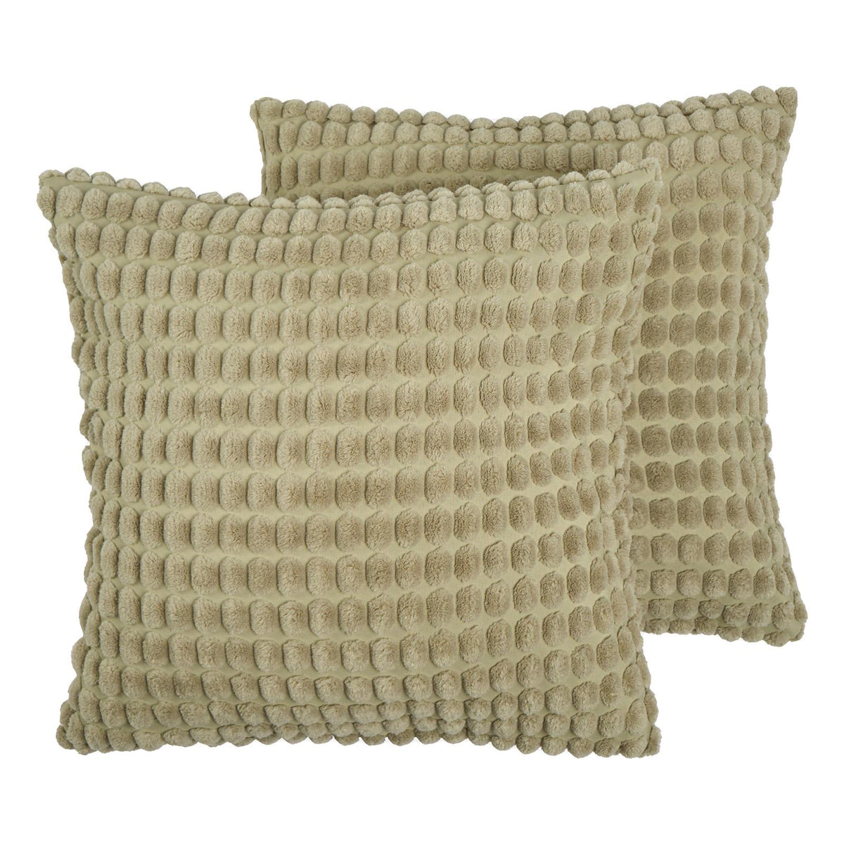 OHS Bobble Cushion Covers Soft Fleece Square Pillowcases Winter Home Decor
