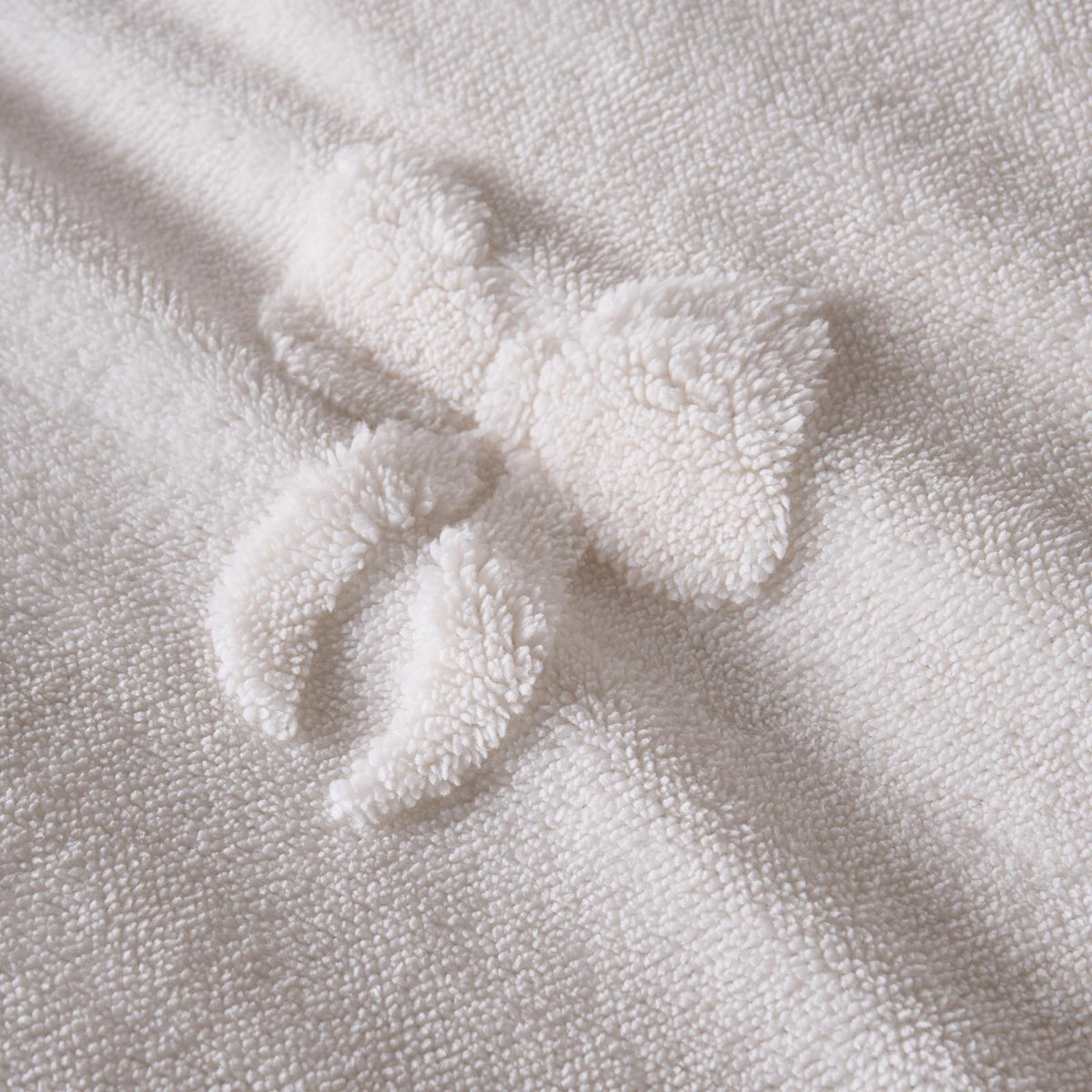 OHS Bow Tufted Bedding Set Teddy Fleece Super Soft Duvet Cover with Pillowcase