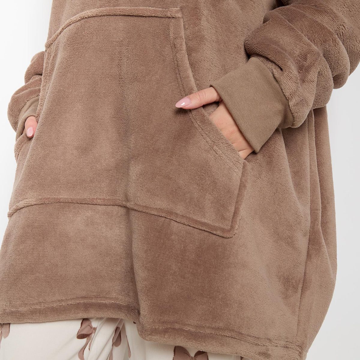OHS Hoodie Blanket Oversized Ultra Plush Sherpa Giant Big Hooded Sweatshirt