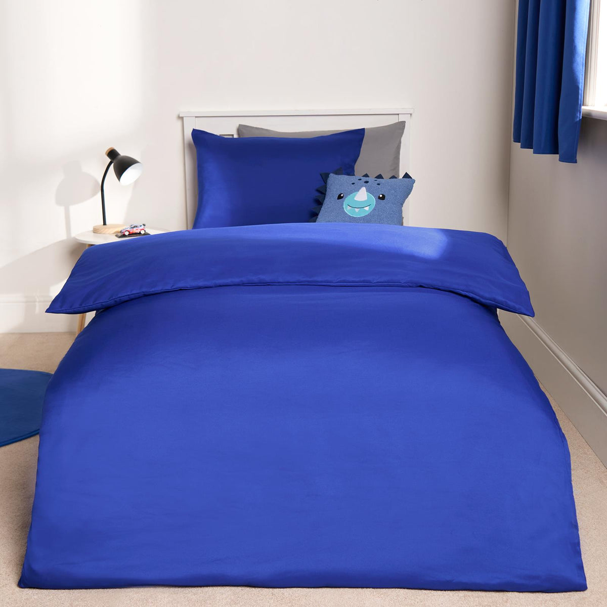 OHS Plain Duvet Cover & Pillowcase Reversible Bedding Set OR Fitted Sheet