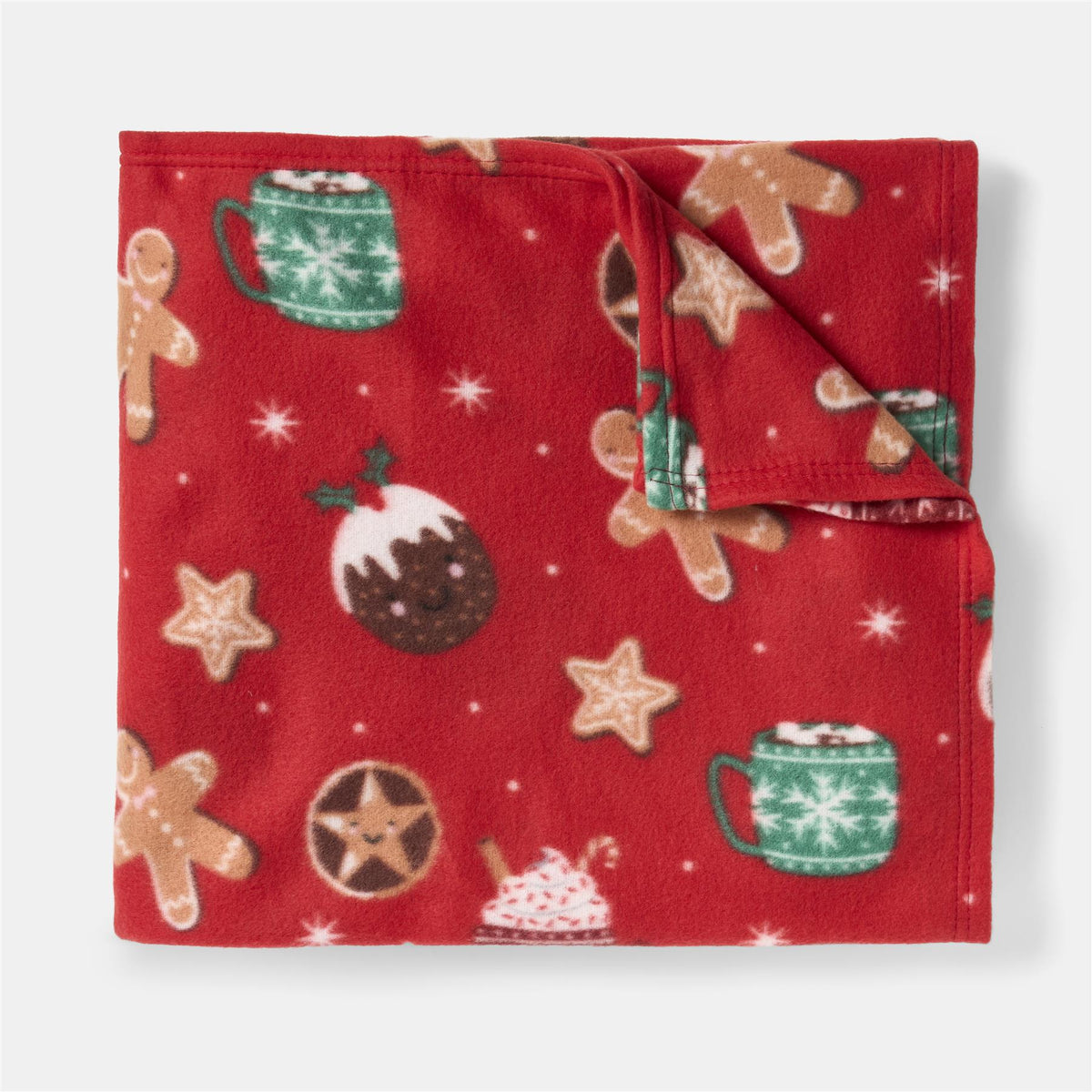 OHS Christmas Throw Soft Polar Fleece Novelty Xmas Blanket Thermal Bedspread