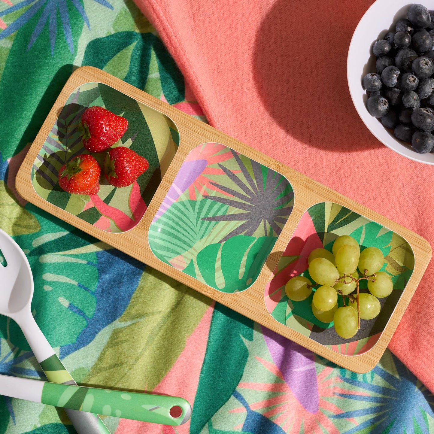 OHS Printed Picnicware Wine Cooler OR Picnic Blanket OR Bag Plates Bowls Glasses