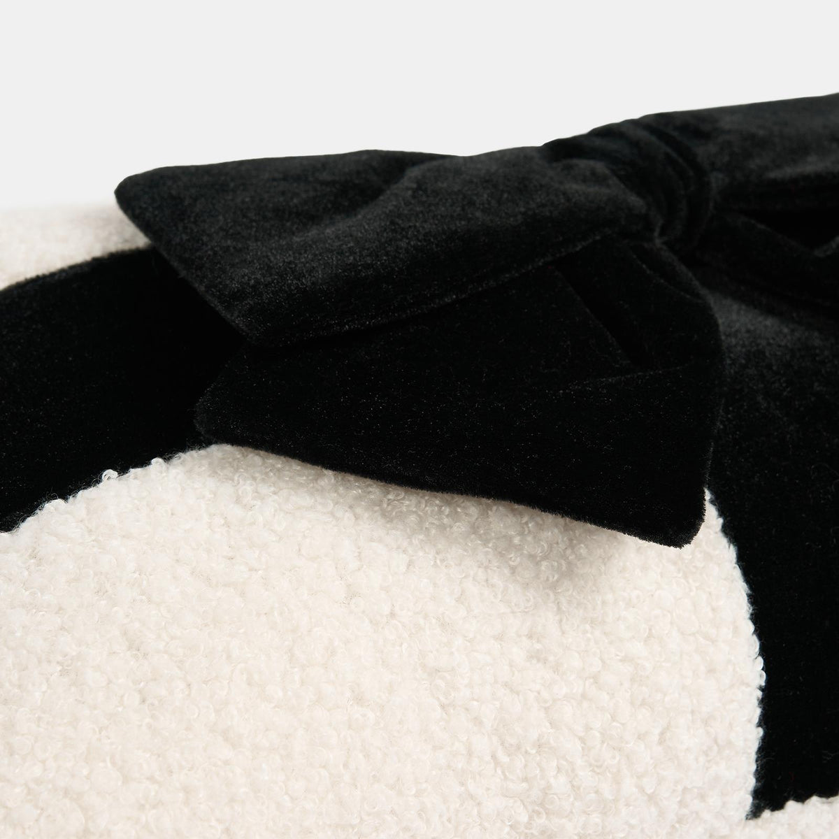 OHS Bow Wrapped Cushion Boucle Gift Decorative Novelty Filled Scatter Pillow