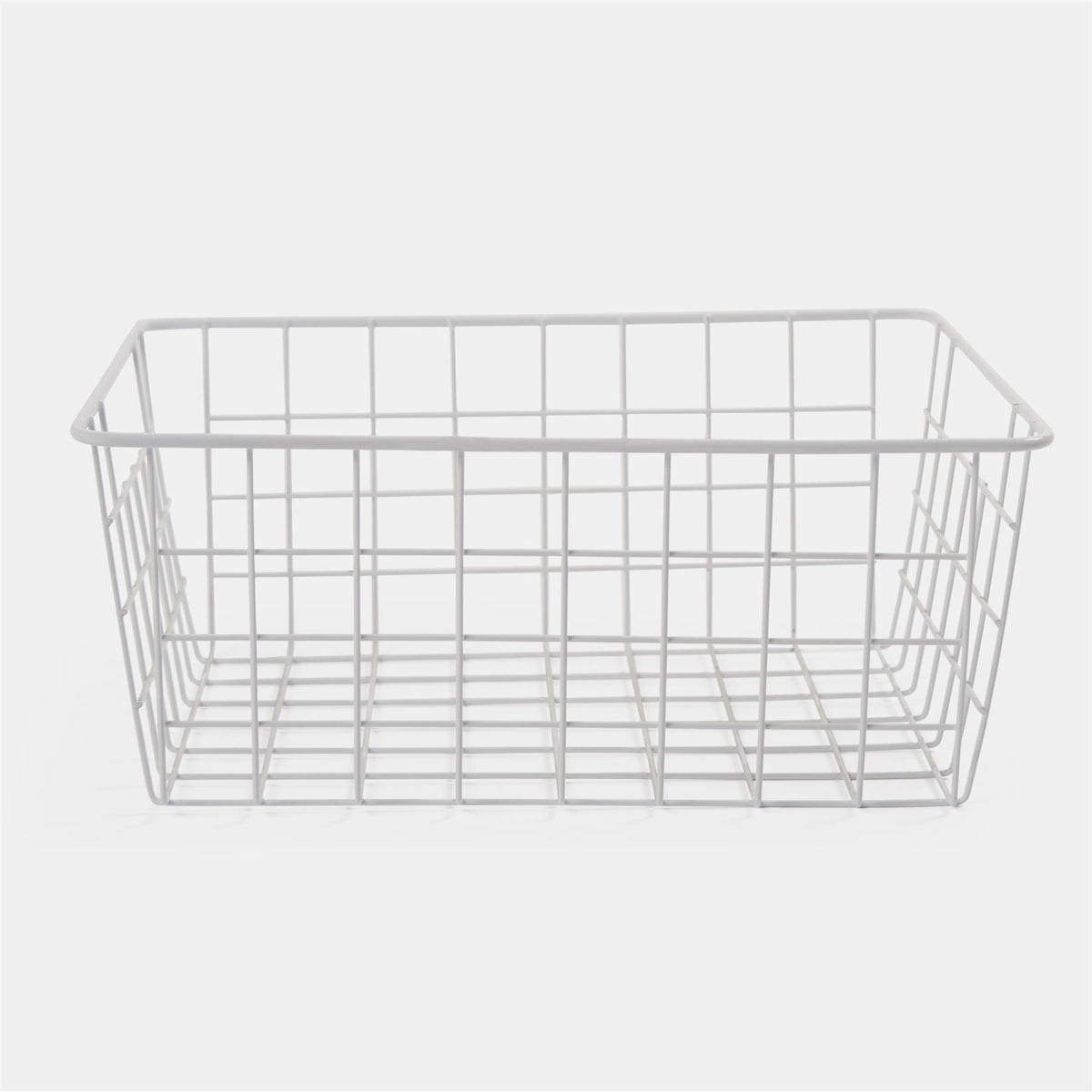 Wire Storage Basket Organiser Tidy Clothing Towel Holder Space Saving Solution