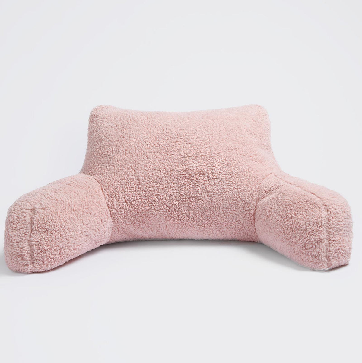 OHS Teddy Fleece Reading Pillow Cuddle Cushion with Arms Lumbar Bed Chair
