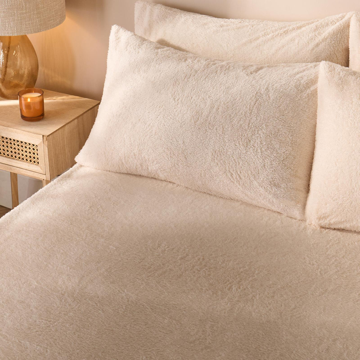 OHS Teddy Fleece Fitted Sheet Thermal Warm Single Double King Bedding NEW