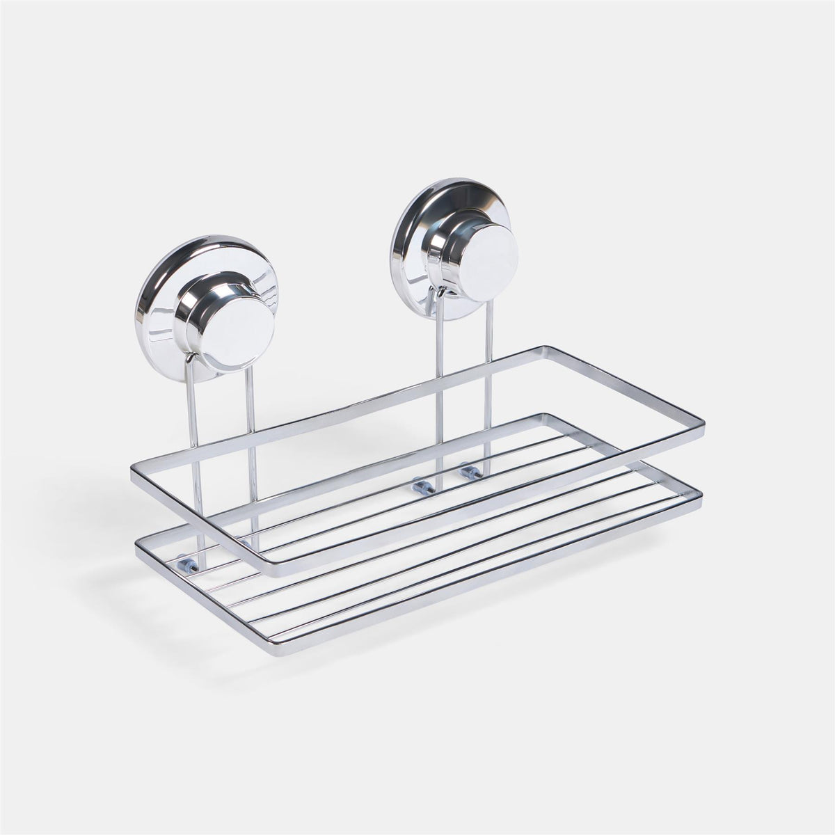 OHS Suction Shower Caddy Organiser Wall Mounted Bathroom Shelf Rust Resistant