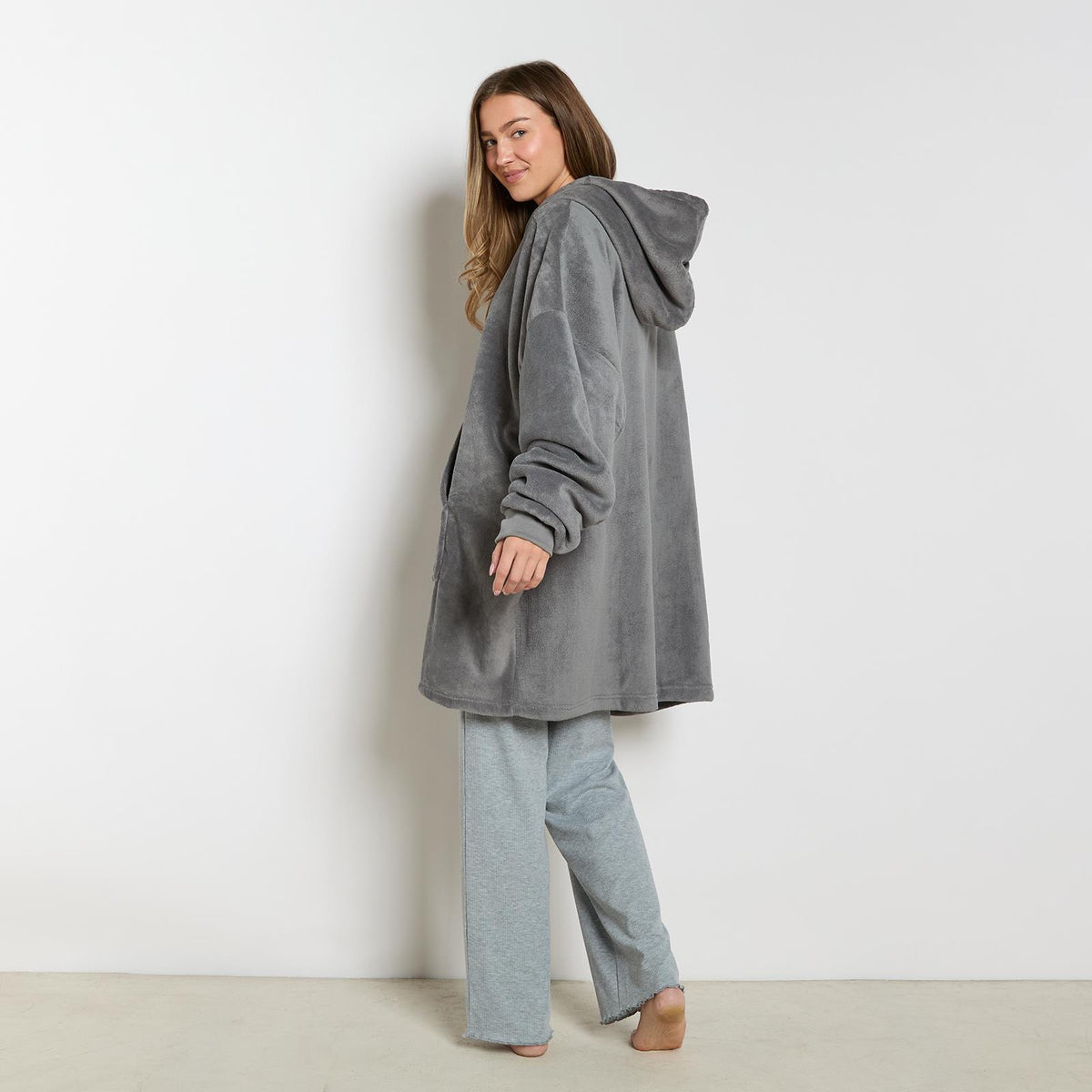 OHS Hoodie Blanket Oversized Ultra Plush Sherpa Giant Big Hooded Sweatshirt