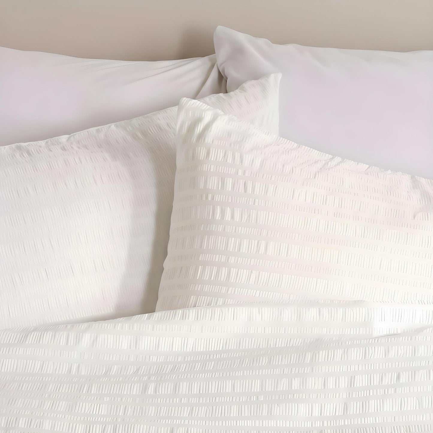 OHS Embossed Bedding Set Textured Duvet Cover with Pillowcase