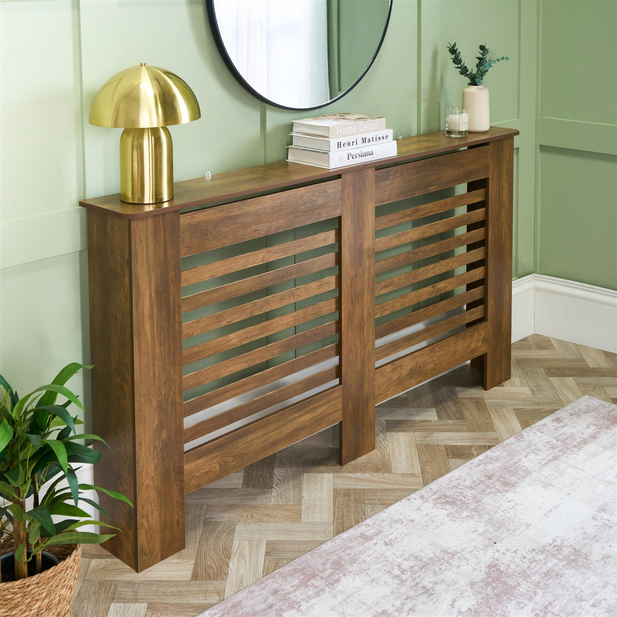 OHS Wood Radiator Cover MDF Side Board S M L Cabinet Shelf Hallway Furniture