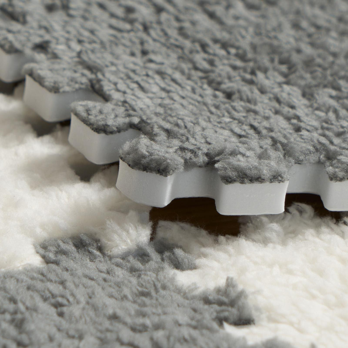 Interlocking Foam Floor Tiles 9 Teddy Fleece Soft Kids Play Mat Carpet Yoga Gym
