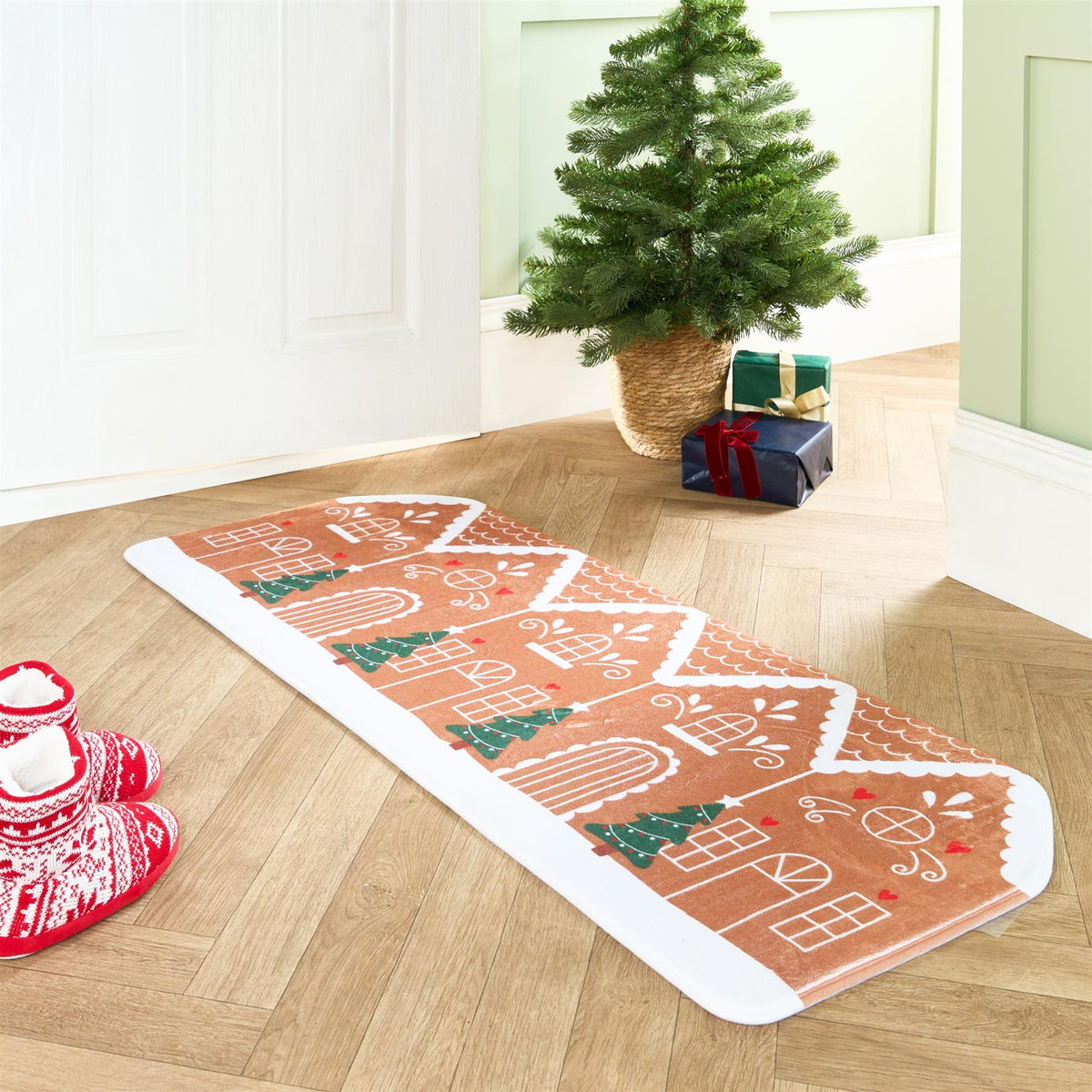 OHS Print Doormat Runner Xmas Festive Decorative Hallway Rug Kitchen Floor Mat