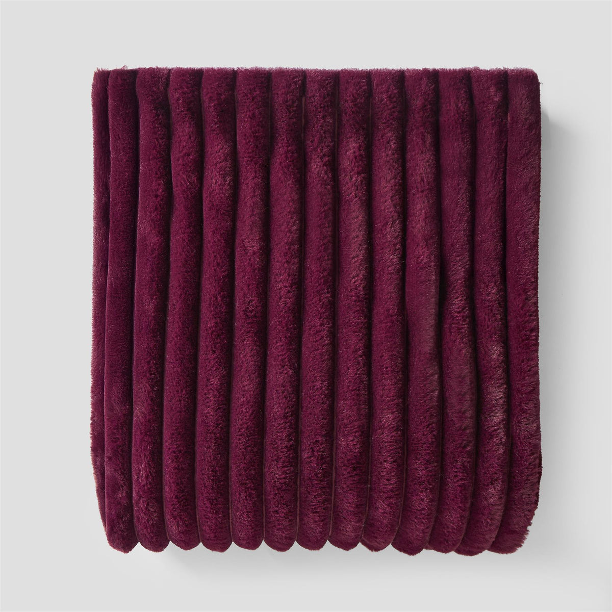 OHS Faux Fur Ribbed Fleece Throw Over Bed Blanket Warm Supersoft