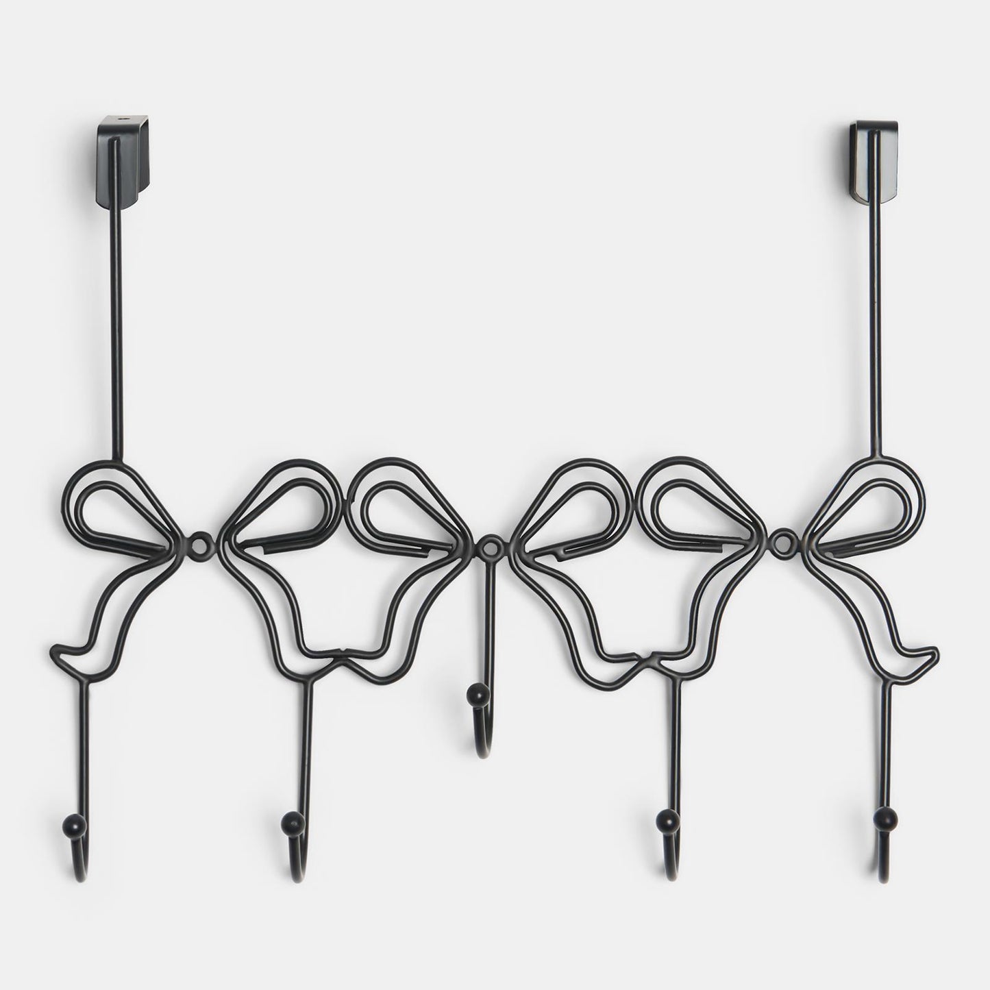 OHS Bows Over the Door Hook Hanger 5 Hooks Metal Coats Towel Rack