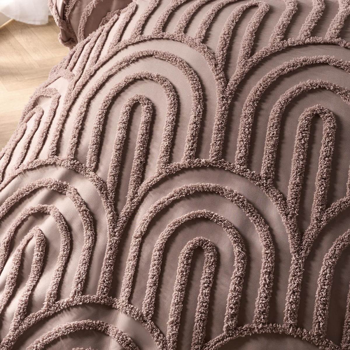 OHS Tufted Arches Bedding Set Duvet Cover with Pillowcase Double King Size