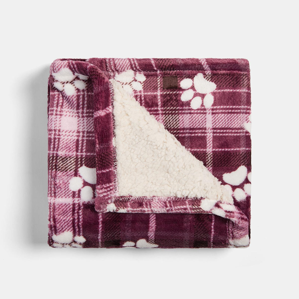 OHS Printed Pet Blanket Reversible Sherpa Fleece Dog Cats Thermal Calming Throw