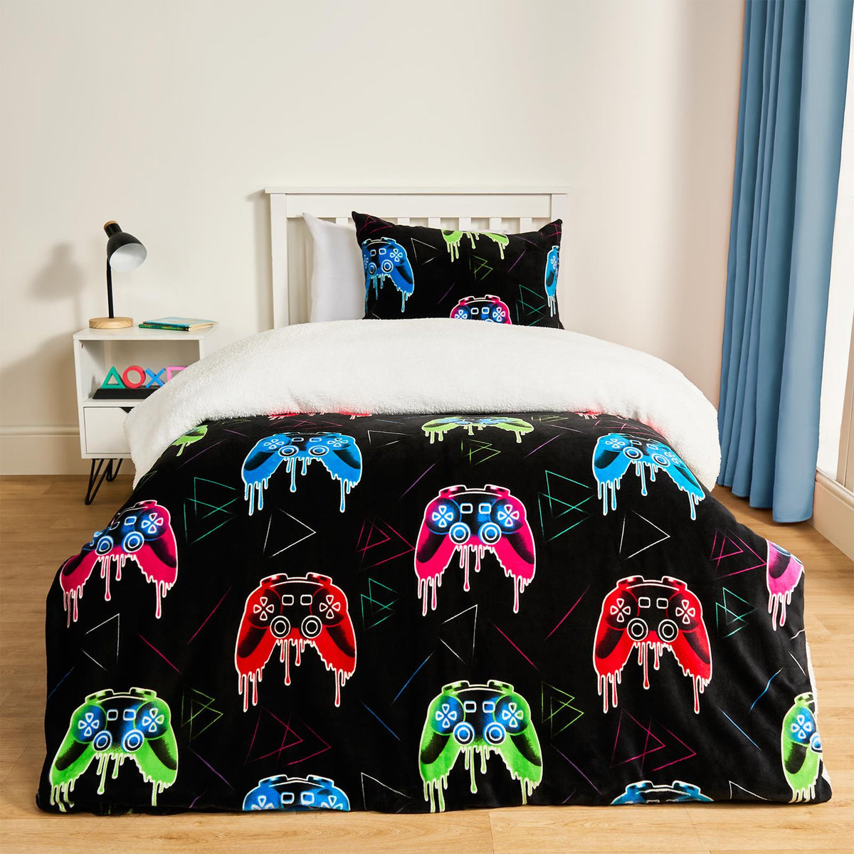 OHS Kids Bedding Set Glow-in-the-Dark Soft Thermal Duvet Cover with Pillowcase