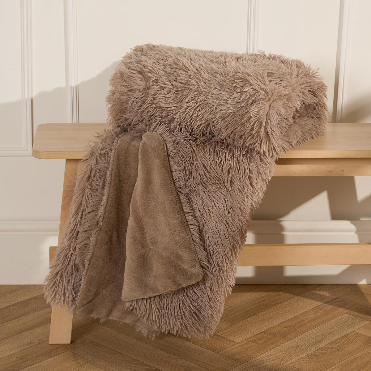 Sienna Fluffy Shaggy Blanket Large Throw Over Sofa Bed Cosy Fleece - 150 x 200cm