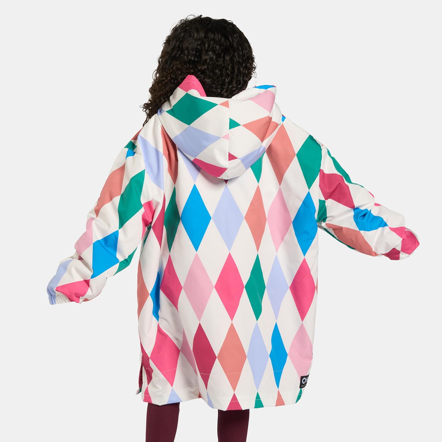 OHS Kids Drying Changing Robe Fun Print Sherpa Lined Water Resistant Long Coat