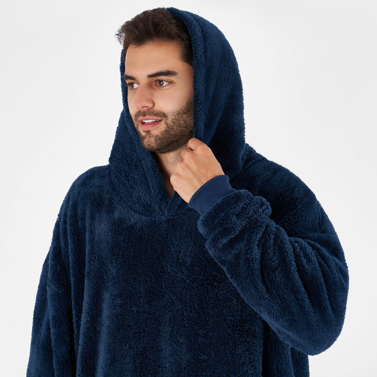Brentfords Extra Long Blanket Hoodie Oversized Teddy Fleece Sweatshirt Adult NEW