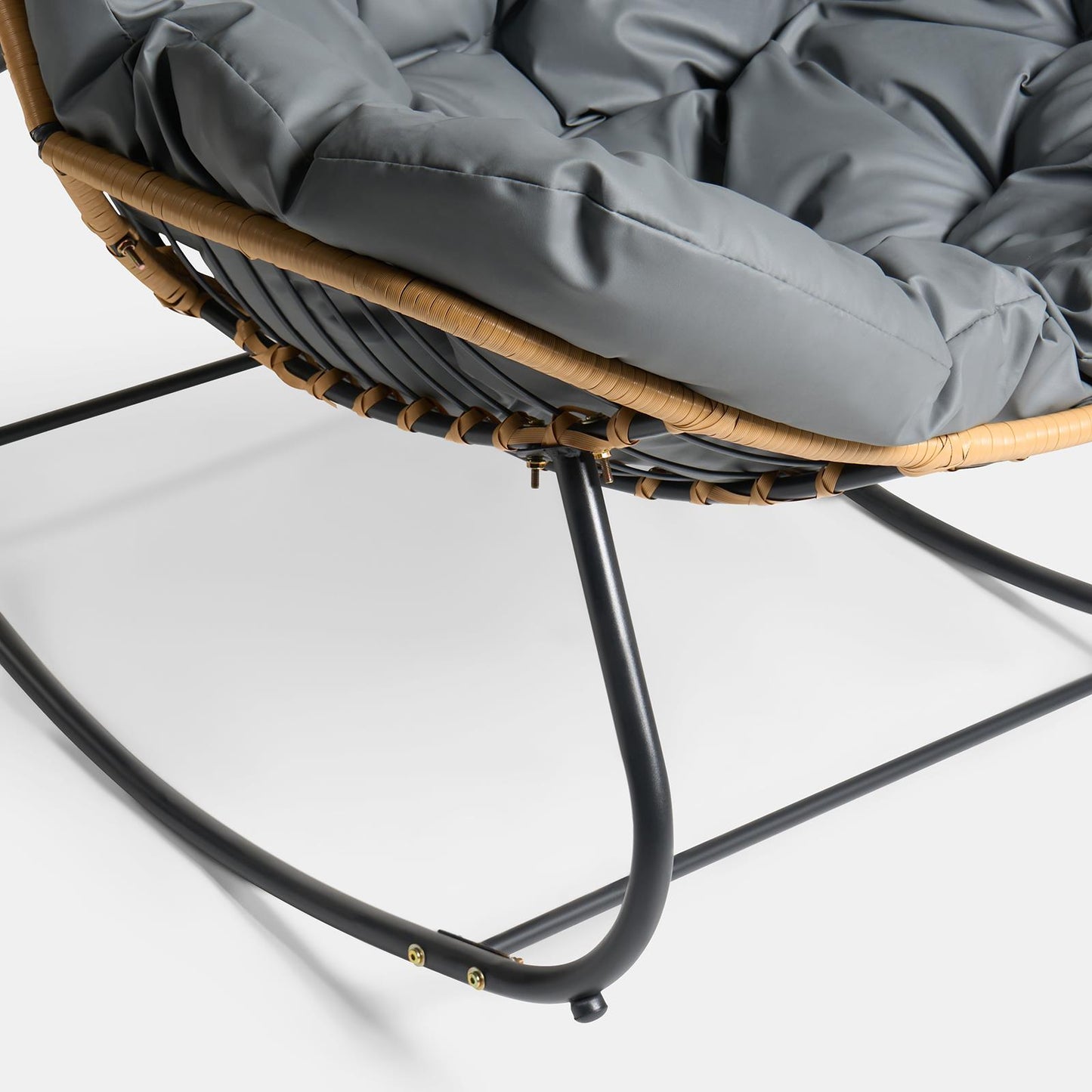 OHS Bali Rocking Chair Garden Outdoor Metal Frame Chairs with Cushion