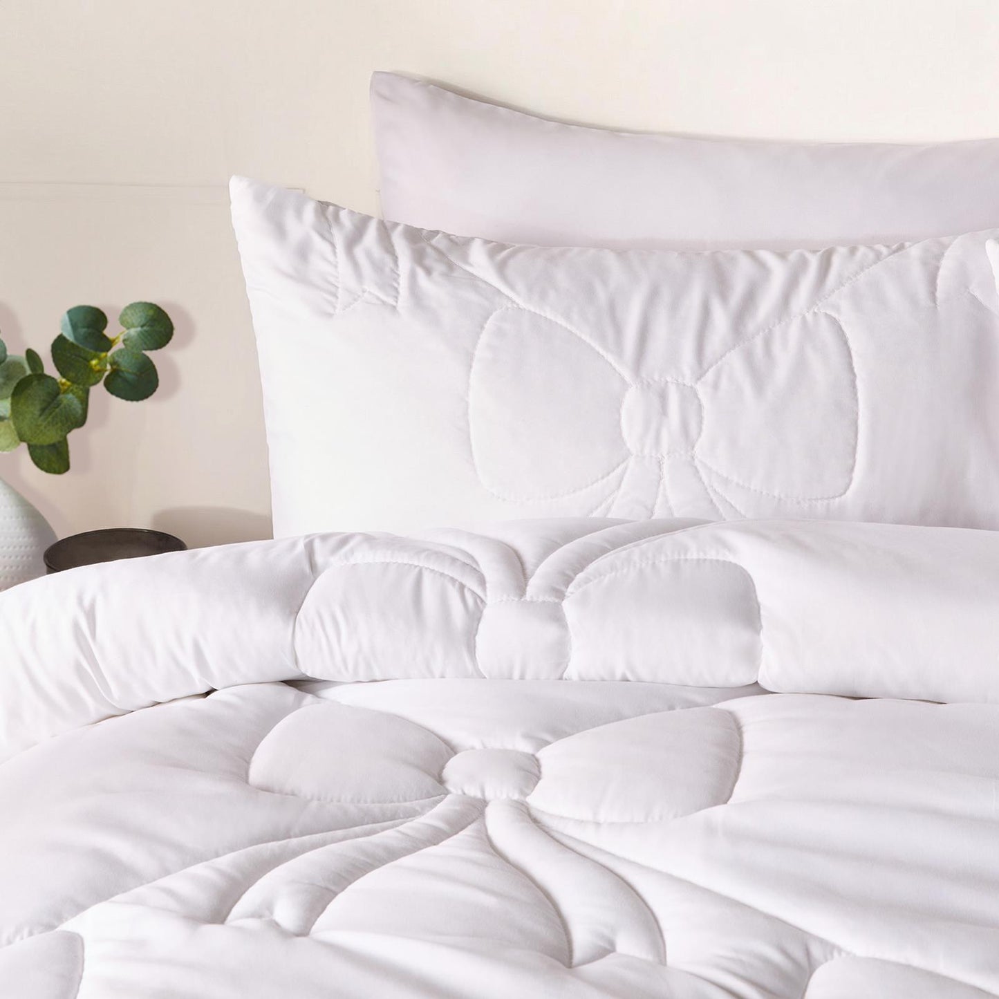 OHS Bow Lattice Coverless 7.5 TOG Duvet Bedding Set with Pillowcase
